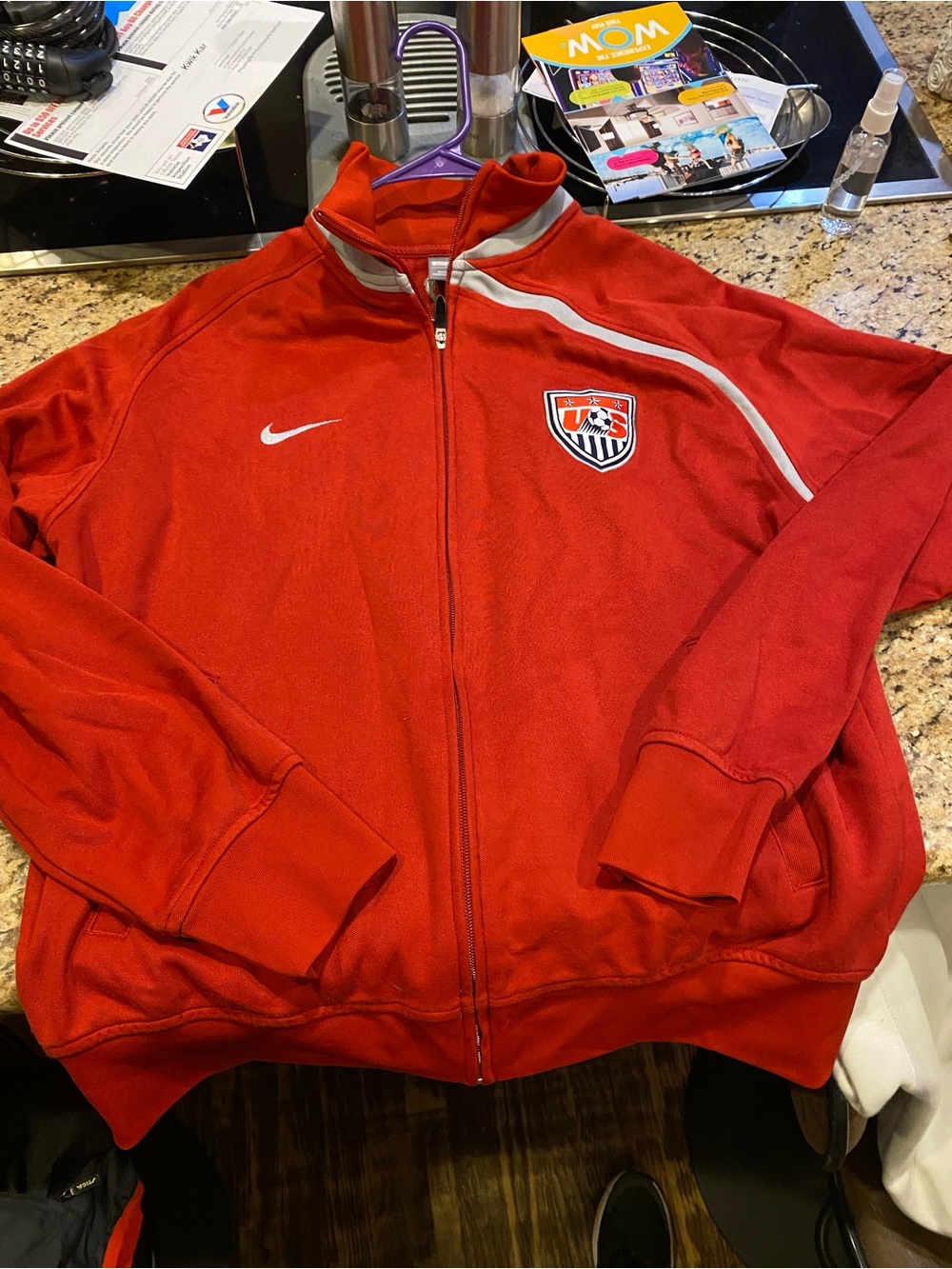 Nike U.S. Soccer men's track jacket featuring the national team crest